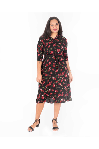 NIFTY SOUL 3/4 SLEEVE DRESS